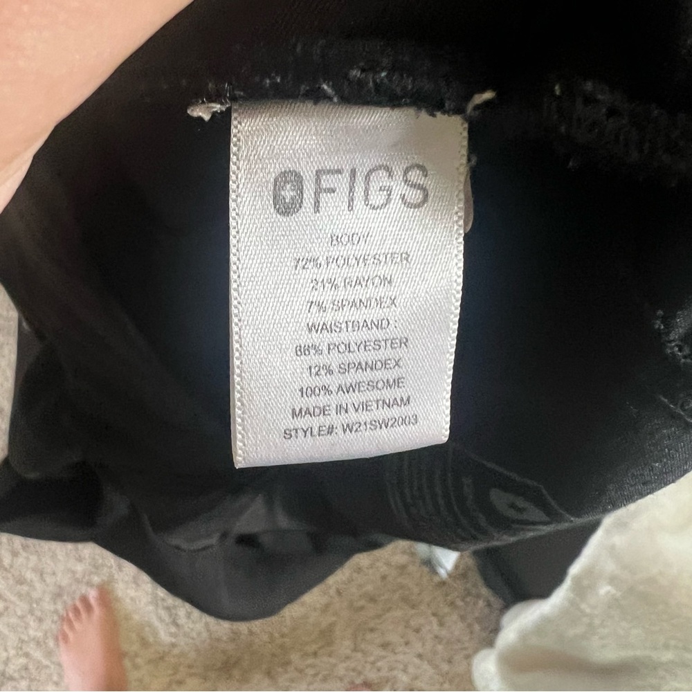 FIGS Taldora Jogger Scrub Pants Black Large - Picture 6 of 7